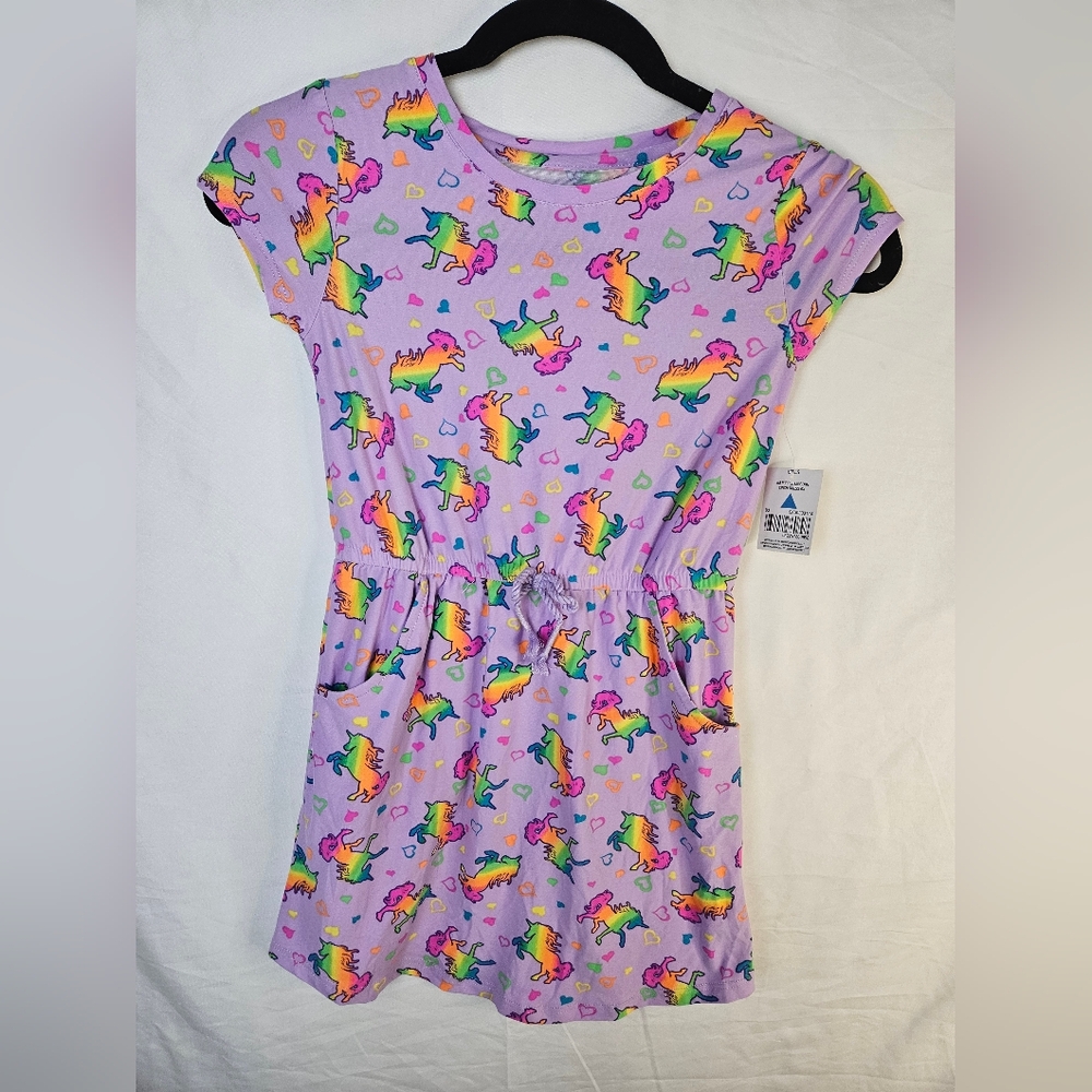 Colorful Unicorn Print Dress